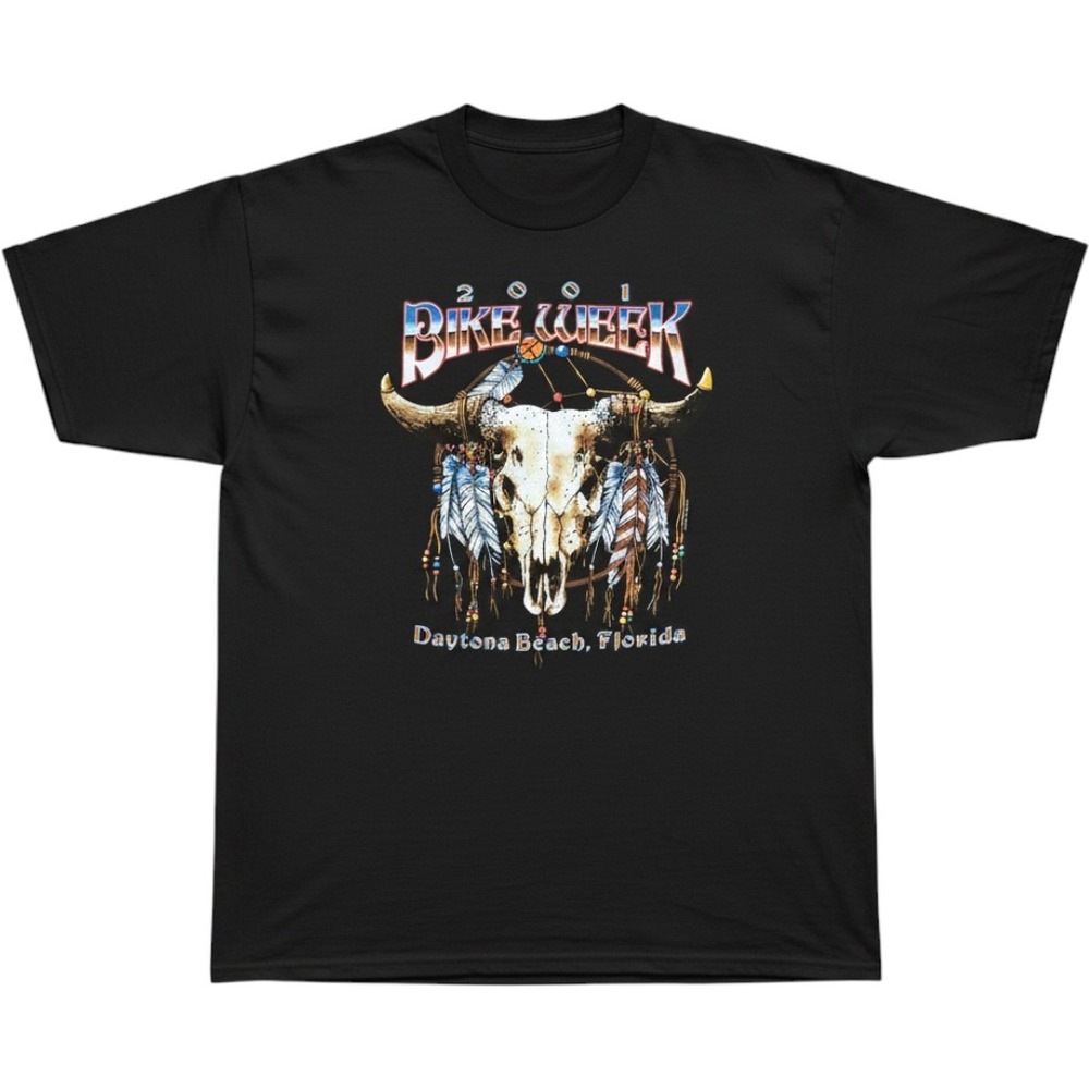 Vintage 2001 Bike Week‎ Daytona Beach Florida T-Shirt Mens XL Eagle Steer Skull